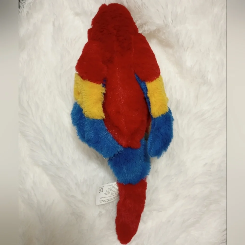 Vibrant Red Parrot Plush Toy